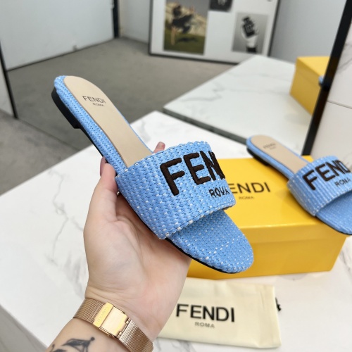 Replica Fendi Slippers For Women #1231809 $82.00 USD for Wholesale