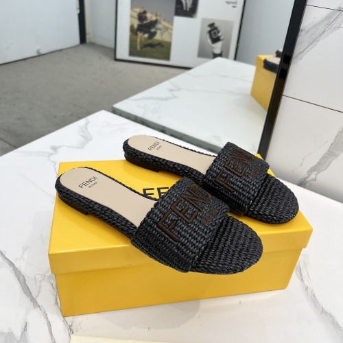 Replica Fendi Slippers For Women #1231810 $82.00 USD for Wholesale