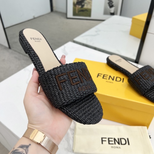 Replica Fendi Slippers For Women #1231810 $82.00 USD for Wholesale