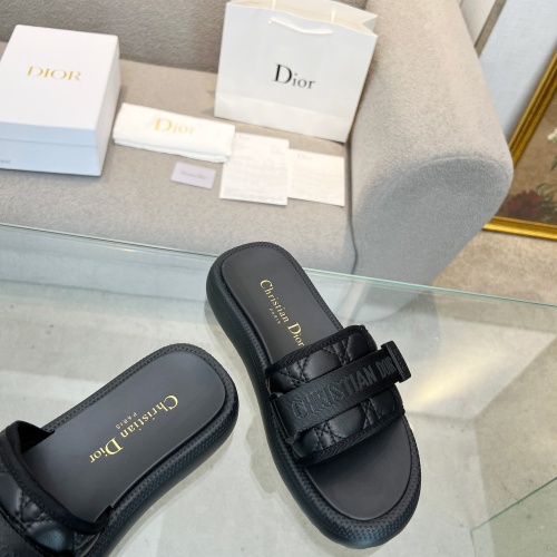 Replica Christian Dior Slippers For Women #1231813 $82.00 USD for Wholesale