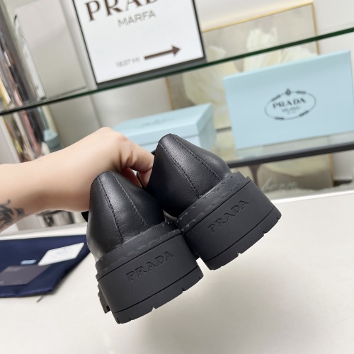 Replica Prada Leather Shoes For Women #1231838 $100.00 USD for Wholesale