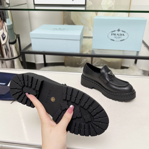 Replica Prada Leather Shoes For Women #1231838 $100.00 USD for Wholesale