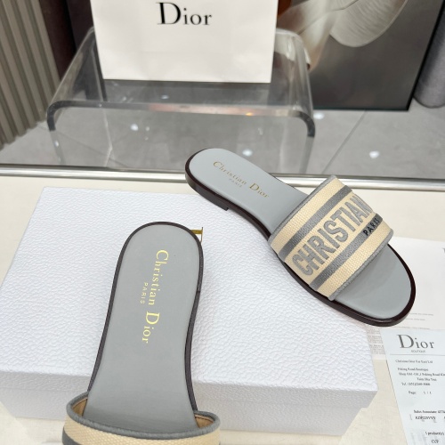 Replica Christian Dior Slippers For Women #1232007 $85.00 USD for Wholesale