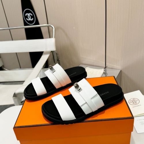 Replica Hermes Slippers For Women #1232085 $98.00 USD for Wholesale