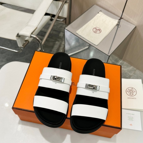 Replica Hermes Slippers For Women #1232085 $98.00 USD for Wholesale