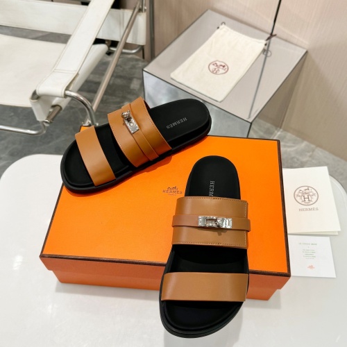 Replica Hermes Slippers For Women #1232086 $98.00 USD for Wholesale