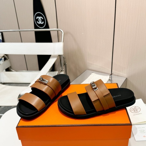 Hermes Slippers For Men #1232087 $98.00 USD, Wholesale Replica Hermes Slippers