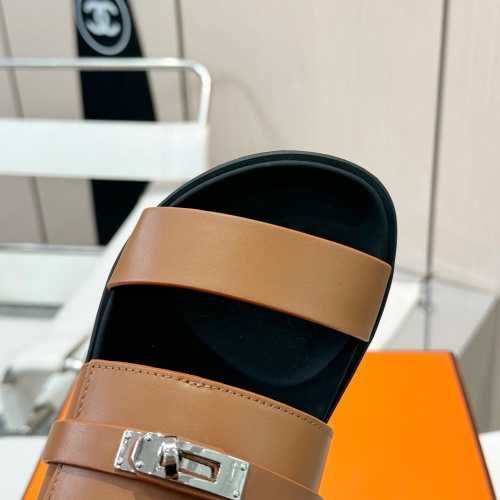 Replica Hermes Slippers For Men #1232087 $98.00 USD for Wholesale