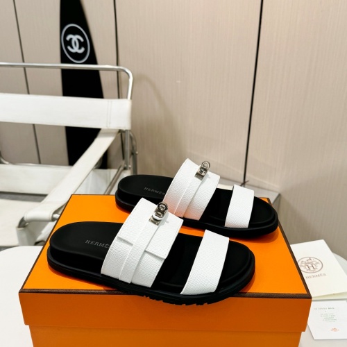 Replica Hermes Slippers For Men #1232097 $98.00 USD for Wholesale