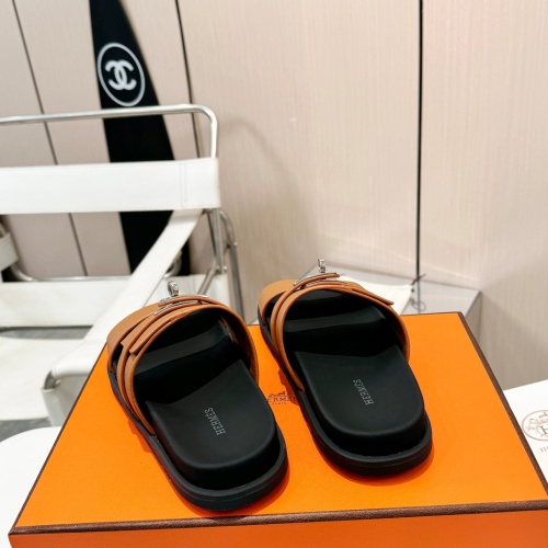 Replica Hermes Slippers For Women #1232098 $98.00 USD for Wholesale