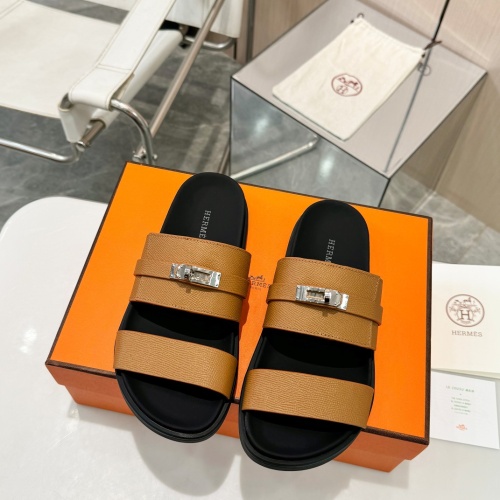 Replica Hermes Slippers For Men #1232105 $98.00 USD for Wholesale