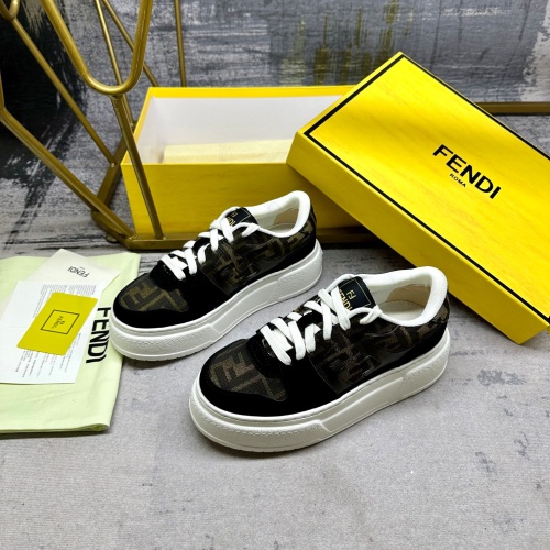 Replica Fendi Casual Shoes For Women #1232145 $102.00 USD for Wholesale