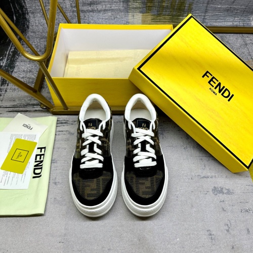 Replica Fendi Casual Shoes For Women #1232145 $102.00 USD for Wholesale