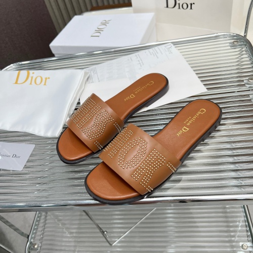 Replica Christian Dior Slippers For Women #1232421 $82.00 USD for Wholesale