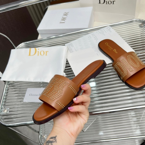 Replica Christian Dior Slippers For Women #1232421 $82.00 USD for Wholesale