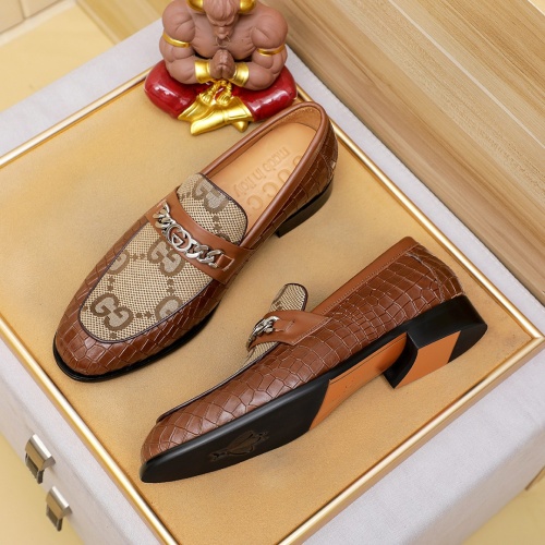 Replica Gucci Oxfords Shoes For Men #1232458 $85.00 USD for Wholesale