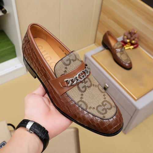 Replica Gucci Oxfords Shoes For Men #1232458 $85.00 USD for Wholesale