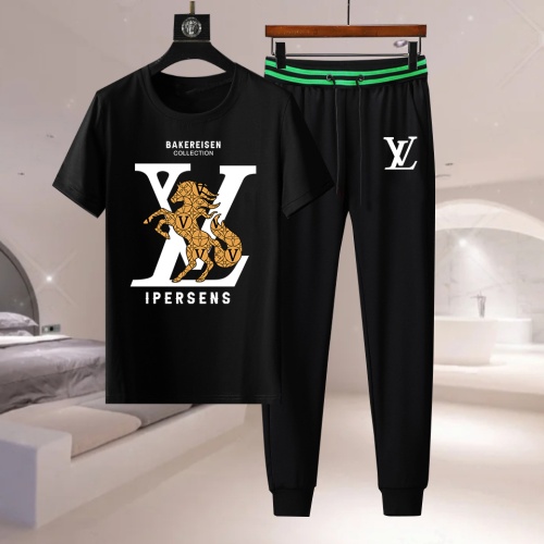 Louis Vuitton LV Tracksuits Short Sleeved For Men #1232954 $76.00 USD, Wholesale Replica Louis Vuitton LV Tracksuits