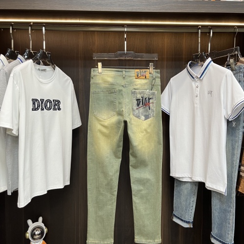 Replica Christian Dior Jeans For Men #1233408 $80.00 USD for Wholesale