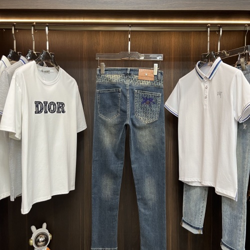 Replica Christian Dior Jeans For Men #1233409 $80.00 USD for Wholesale