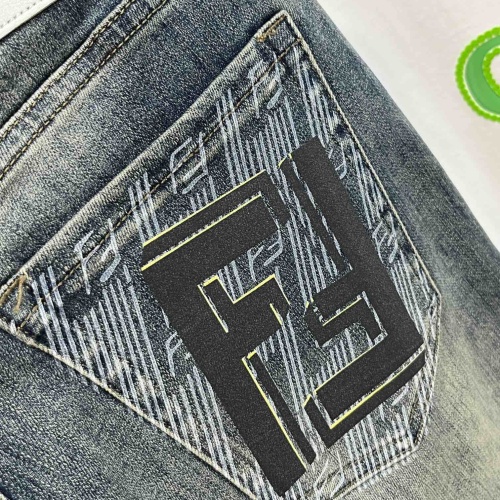 Replica Fendi Jeans For Men #1233410 $80.00 USD for Wholesale