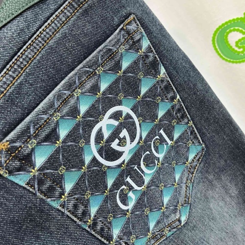 Replica Gucci Jeans For Men #1233413 $80.00 USD for Wholesale