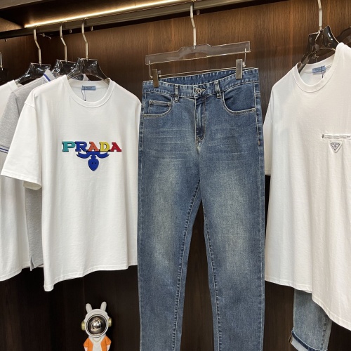 Replica Prada Jeans For Men #1233414 $80.00 USD for Wholesale