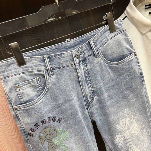 Replica Chrome Hearts Jeans For Men #1233417 $82.00 USD for Wholesale