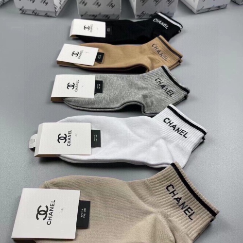 Replica Chanel Socks For Women #1233447 $27.00 USD for Wholesale