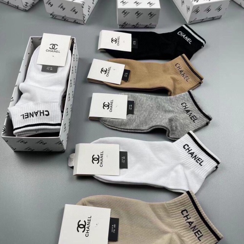 Replica Chanel Socks For Women #1233447 $27.00 USD for Wholesale