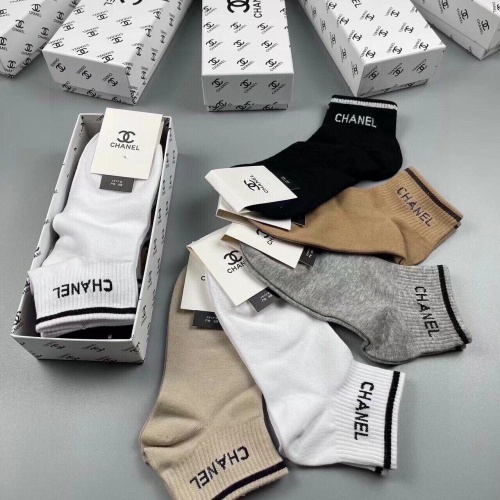 Replica Chanel Socks For Women #1233447 $27.00 USD for Wholesale