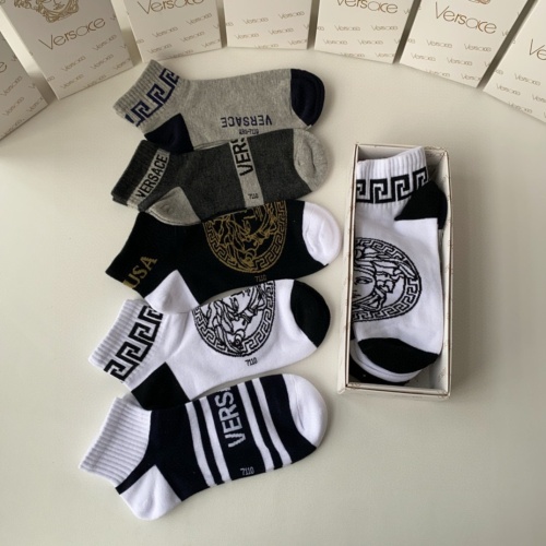 Replica Versace Socks #1233456 $27.00 USD for Wholesale