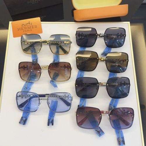 Replica Hermes AAA Quality Sunglasses #1233808 $60.00 USD for Wholesale