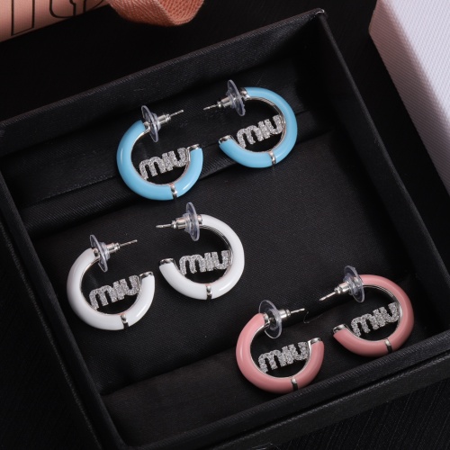 Replica MIU MIU Earrings For Women #1234109 $27.00 USD for Wholesale