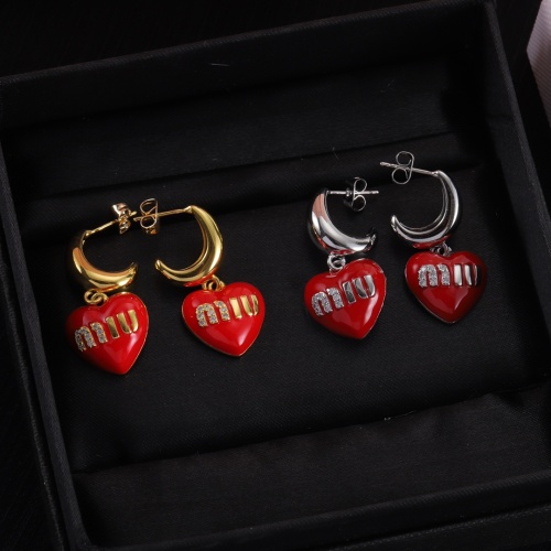 Replica MIU MIU Earrings For Women #1234112 $27.00 USD for Wholesale