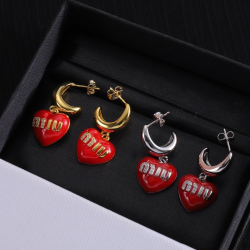 Replica MIU MIU Earrings For Women #1234112 $27.00 USD for Wholesale