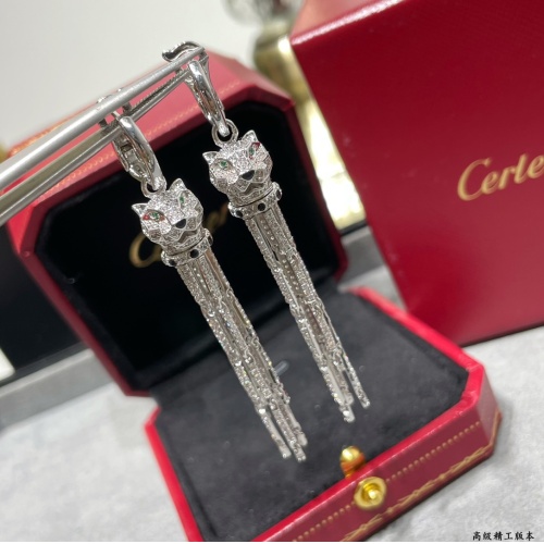 Cartier Earrings For Women #1234146 $100.00 USD, Wholesale Replica Cartier Earrings