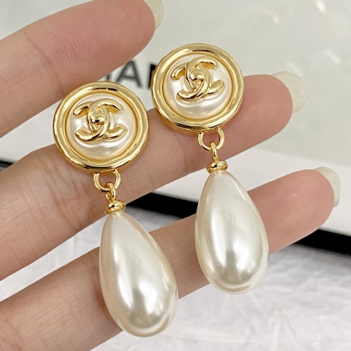 Replica Chanel Earrings For Women #1234671 $32.00 USD for Wholesale