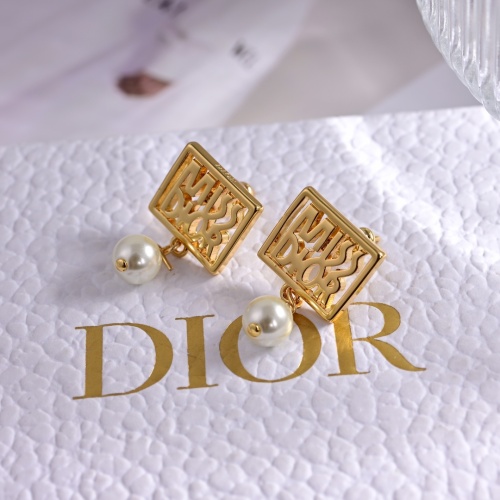 Replica Christian Dior Earrings For Women #1234823 $25.00 USD for Wholesale