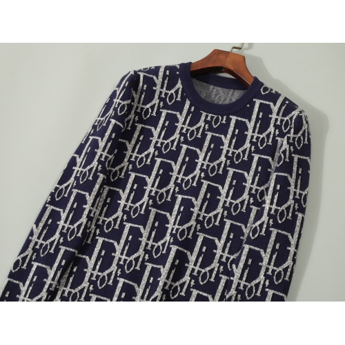 Replica Christian Dior Sweaters Long Sleeved For Men #1234885 $45.00 USD for Wholesale