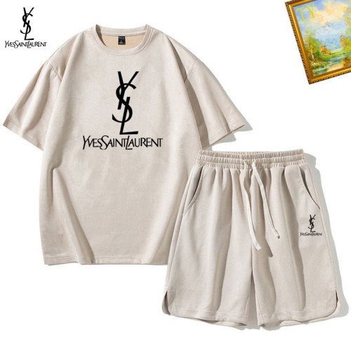 Yves Saint Laurent YSL Tracksuits Short Sleeved For Men #1235357 $48.00 USD, Wholesale Replica Yves Saint Laurent YSL Tracksuits