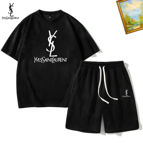 Yves Saint Laurent YSL Tracksuits Short Sleeved For Men #1235359 $48.00 USD, Wholesale Replica Yves Saint Laurent YSL Tracksuits