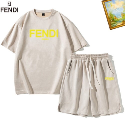 Fendi Tracksuits Short Sleeved For Men #1235373 $48.00 USD, Wholesale Replica Fendi Tracksuits