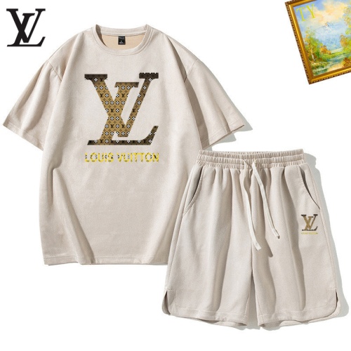 Louis Vuitton LV Tracksuits Short Sleeved For Men #1235398 $48.00 USD, Wholesale Replica Louis Vuitton LV Tracksuits