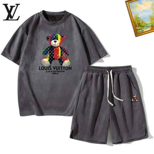 Louis Vuitton LV Tracksuits Short Sleeved For Men #1235402 $48.00 USD, Wholesale Replica Louis Vuitton LV Tracksuits