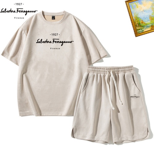 Salvatore Ferragamo Tracksuits Short Sleeved For Men #1235404 $48.00 USD, Wholesale Replica Salvatore Ferragamo Tracksuits