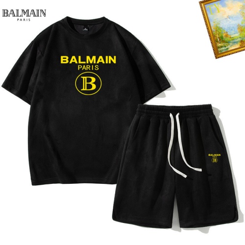 Balmain Tracksuits Short Sleeved For Men #1235415 $48.00 USD, Wholesale Replica Balmain Tracksuits