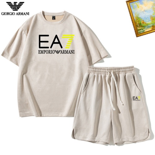 Armani Tracksuits Short Sleeved For Men #1235425 $48.00 USD, Wholesale Replica Armani Tracksuits