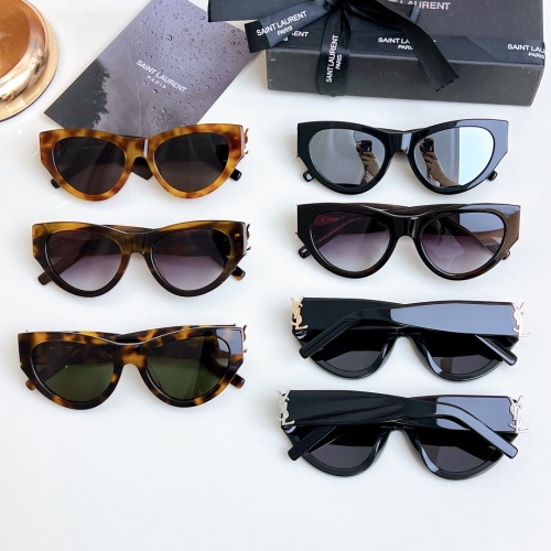 Replica Yves Saint Laurent YSL AAA Quality Sunglasses #1235857 $60.00 USD for Wholesale