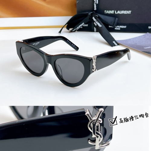 Yves Saint Laurent YSL AAA Quality Sunglasses #1235863 $60.00 USD, Wholesale Replica Yves Saint Laurent YSL AAA Quality Sunglasses